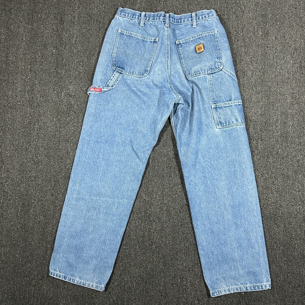 McCormick Farmall Carpenter Jeans Mens 32x30 Blue Light Wash Excellent Utility - Picture 2 of 6